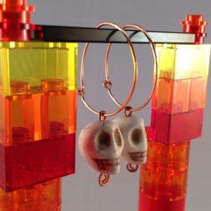 Copper and Skull Hoops item #54